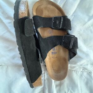 Birkenstock Women’s Black Sandals, rarely worn, equal to USA size 9 (see label)